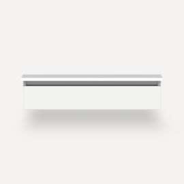 Cartesian Modular Vanity, 36" x 7-1/2" x 21", White, Tip Out Drawer