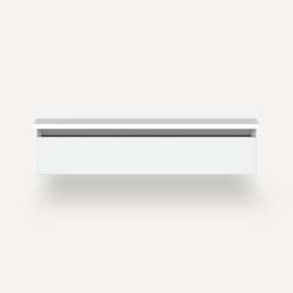 Cartesian Modular Vanity, 36" x 7-1/2" x 21", Matte White, Tip Out Drawer