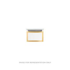 Profiles Modular Vanity, 12" x 7-1/2" x 21", Satin White, Matte Gold Frame, Full Drawer, Selectable Night Light, 2700K/4000K Temperature (Warm/Cool Light)