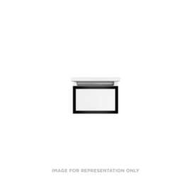 Profiles Modular Vanity, 12" x 7-1/2" x 21", White, Matte Black Frame, Full Drawer, Selectable Night Light, 2700K/4000K Temperature (Warm/Cool Light)