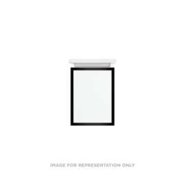 Profiles Modular Vanity, 12" x 15" x 21", White, Matte Black Frame, Full Drawer