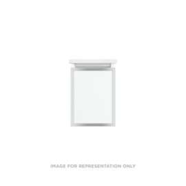 Profiles Modular Vanity, 12" x 15" x 21", Matte White, Chrome Frame, Full Drawer, Selectable Night Light, 2700K/4000K Temperature (Warm/Cool Light)