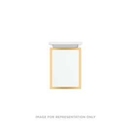 Profiles Modular Vanity, 12" x 15" x 21", Matte Black, Matte Gold Frame, Full Drawer