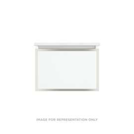 Profiles Modular Vanity, 24" x 15" x 21", Matte Black, Polished Nickel Frame, Full Drawer