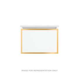 Profiles Modular Vanity, 24" x 15" x 21", Matte Black, Matte Gold Frame, Full Drawer, Selectable Night Light, 2700K/4000K Temperature (Warm/Cool Light)