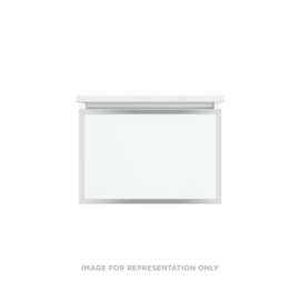 Profiles Modular Vanity, 24" x 15" x 21", White, Chrome Frame, Plumbing Drawer