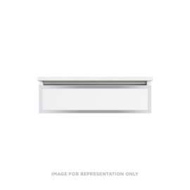 Profiles Modular Vanity, 30" x 7-1/2" x 21", Satin Bronze, Chrome Frame, False Front Drawer