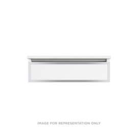 Profiles Modular Vanity, 30" x 7-1/2" x 21", White, Chrome Frame, Tip Out Drawer