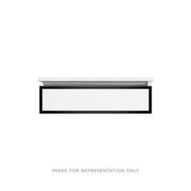 Profiles Modular Vanity, 30" x 7-1/2" x 21", Matte Gray, Matte Black Frame, Tip Out Drawer, Selectable Night Light, 2700K/4000K Temperature (Warm/Cool Light)