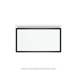 Profiles Modular Vanity, 30" x 15" x 21", Matte White, Matte Black Frame, Full Drawer