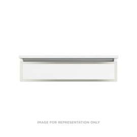 Profiles Modular Vanity, 36" x 7-1/2" x 21", Matte Gray, Polished Nickel Frame, Tip Out Drawer, Selectable Night Light, 2700K/4000K Temperature (Warm/Cool Light)