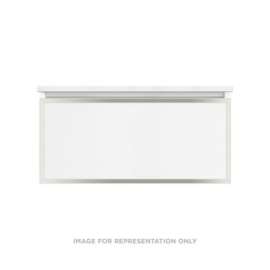Profiles Modular Vanity, 36" x 15" x 21", Satin Bronze, Polished Nickel Frame, Full Drawer, Selectable Night Light, 2700K/4000K Temperature (Warm/Cool Light)
