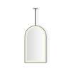 Hanging Arch Framed Mirror, 20" x 33" x 1-7/8", Matte Black, Perimeter Light Pattern, Warm White (3000K), Dimmable