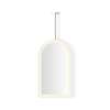 Hanging Arch Framed Mirror,20" x 33" x 1-7/8", Polished SS, Perimeter Light Pattern, Warm White (3000K), Dimmable