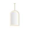 Hanging Arch Framed Mirror, 20" x 33" x 1-7/8", Brass, Perimeter Light Pattern, Warm White (3000K), Dimmable