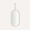 Hanging Pill Framed Mirror, 20" x 40" x 1-7/8", Brass