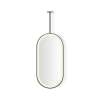 Hanging Pill Framed Mirror, 20" x 40" x 1-7/8", Matte Black, Perimeter Light Pattern, Warm White (3000K), Dimmable