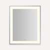 Sculpt Lighted Mirror, 25" x 31" x 2-1/4", Slim Museum Frame, Chrome, Perimeter Light Pattern, Warm White (3000K), Dimmable, Defogger, Title 24 Compliant