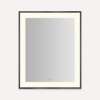 Sculpt Lighted Mirror, 25" x 31" x 2-1/4", Slim Museum Frame, Matte Black, Perimeter Light Pattern, Warm White (3000K), Dimmable, Defogger, Title 24 Compliant
