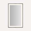 Sculpt Lighted Mirror, 25" x 41" x 2-1/4", Slim Museum Frame, Matte Black, Perimeter Light Pattern, Warm White (3000K), Dimmable, Defogger, Title 24 Compliant