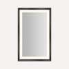 Sculpt Lighted Mirror, 27" x 43" x 2-5/16", Chamfer Museum Frame, Matte Black, Perimeter Light Pattern, Warm White (3000K), Dimmable, Defogger, Title 24 Compliant