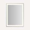 Sculpt Lighted Mirror, 31" x 41" x 2-1/4", Slim Museum Frame, Chrome, Perimeter Light Pattern, Warm White (3000K), Dimmable, Defogger, Title 24 Compliant