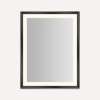 Sculpt Lighted Mirror, 33" x 43" x 2-5/16", Chamfer Museum Frame, Matte Black, Perimeter Light Pattern, Warm White (3000K), Dimmable, Defogger, Title 24 Compliant