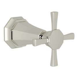 Trim for Volume Controls and Diverters with Cross Handle in Polished Nickel