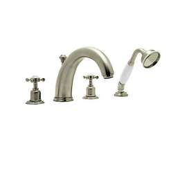 Perrin and Rowe U.3249X-STN Roman Tub Faucet in Satin Nickel
