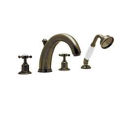 Perrin and Rowe U.3249X-EB Roman Tub Faucet in English Bronze
