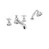 Deck Mount Tub Filler Faucet in Polished Chrome