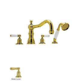 Perrin and Rowe U.3745L-IB Roman Tub Faucet in English Gold