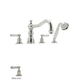 Perrin and Rowe U.3745L-PN Roman Tub Faucet in Polished Nickel