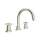 3-Hole Tubular C-Spout Widespread Lavatory Faucet with Cross Handle in Polished Nickel