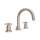 3-Hole Tubular C-Spout Widespread Lavatory Faucet with Cross Handle in Satin Nickel
