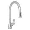 Georgian Era Traditional Pulldown Kitchen Faucet With Metal Lever Handle In Polished Chrome