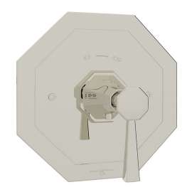 Thermostatic Trim Plate with Metal Lever and without Volume Control in Polished Nickel