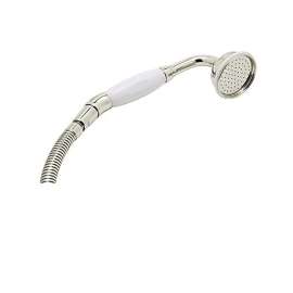 Perrin and Rowe Inclined Hand Shower With Porcelain Handle And 60-In Hose