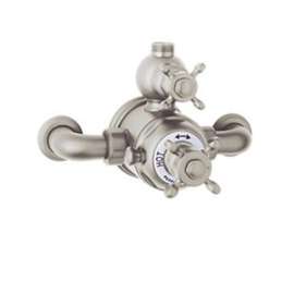 Perrin and Rowe U.5552X-STN Exposed Thermostatic Shower Valve Trim in Satin Nickel