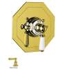 Perrin and Rowe U.5585L-IB/TO Thermostatic Shower Valve Trim in English Gold