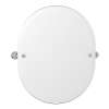 24-7/16-in Holborn Wall Mount Oval Mirror in Polished Nickel