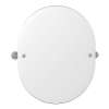 24-7/16-in Holborn Wall Mount Oval Mirror in Satin Nickel