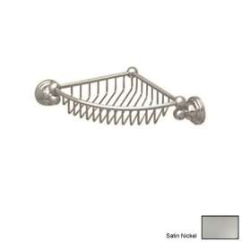 Wall Mounted Corner Basket in Satin Nickel