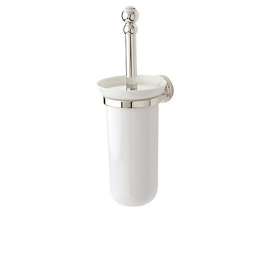 Wall Mounted Toilet Brush Holder in Polished Nickel
