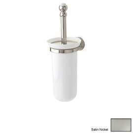 Wall Mounted Toilet Brush Holder in Satin Nickel