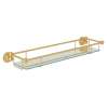 Wall Mount Glass Vanity Shelf in English Gold