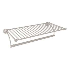 Wall Mount Hotel Style Towel Shelf in Satin Nickel