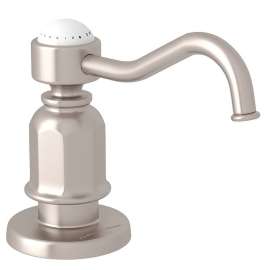 Traditional Deck Mount Soap Dispenser in Satin Nickel