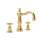 Perrin and Rowe U.3721X-IB-2 Widespread Bathroom Faucet and Metal Cross Handles in English Gold