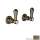Perrin and Rowe U.3750LSP-EB-2 Pair of 1/2in Concealed Wall Valves in English Bronze